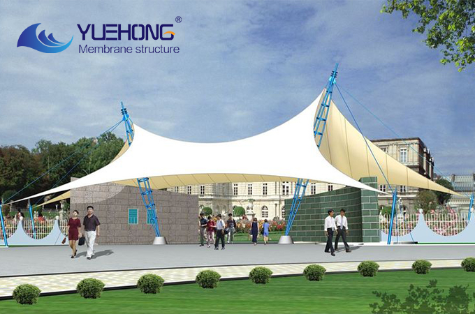 Toiture en membrane structurelle
