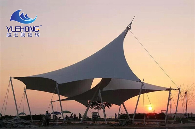 沙灘膜結構景觀棚