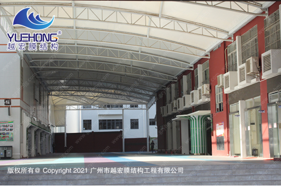 廣州某學校膜結構遮陽棚工程案例